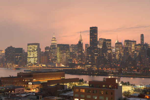 皇后区的曼哈顿城市景观图片下载