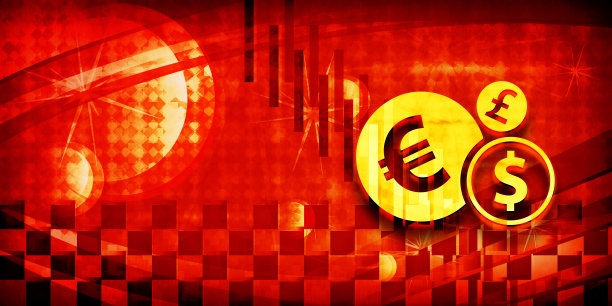 财务图标夏季阳光阳光橙色光横幅背景黑暗插图图片下载