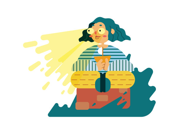 女人是一座灯塔。图片下载