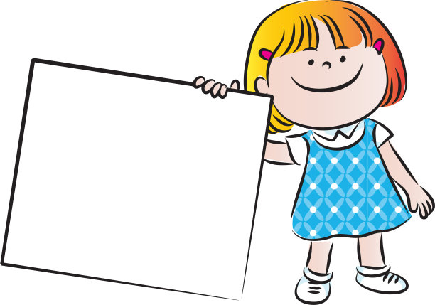 矢量卡通儿童与卡片边界背景图片下载