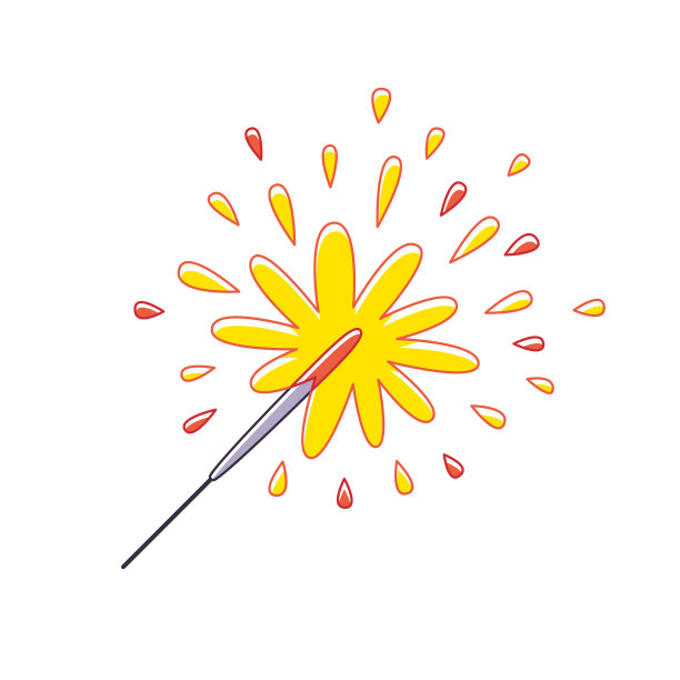 烟火烟花孤立图片下载