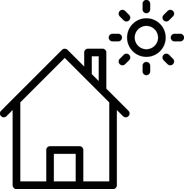 房子的太阳图片下载