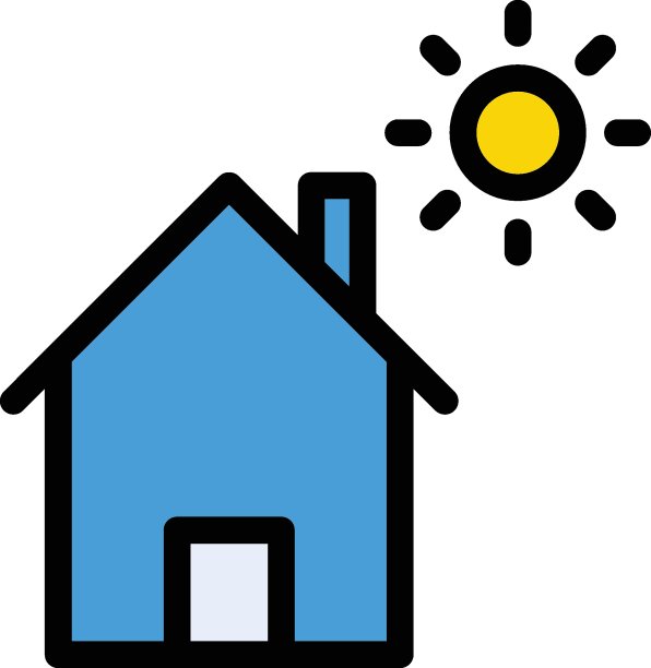 房子的太阳图片下载