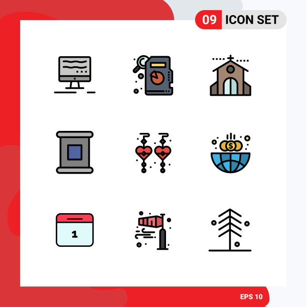 填充线平色包9个通用符号图片下载