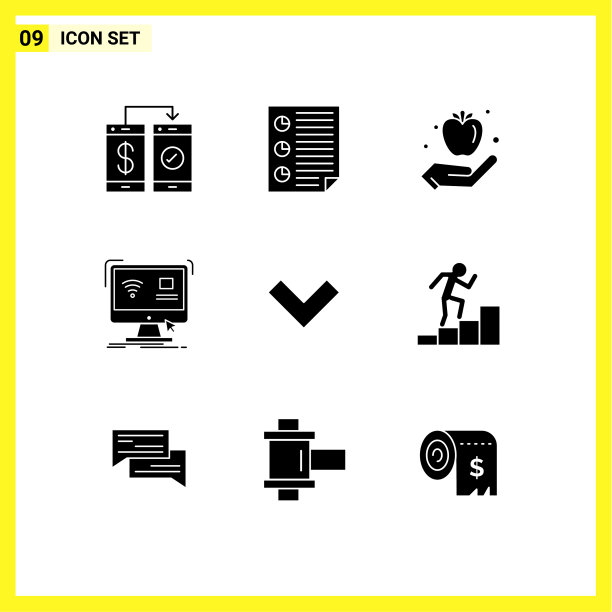 用户界面包9个基本立体字形图片下载
