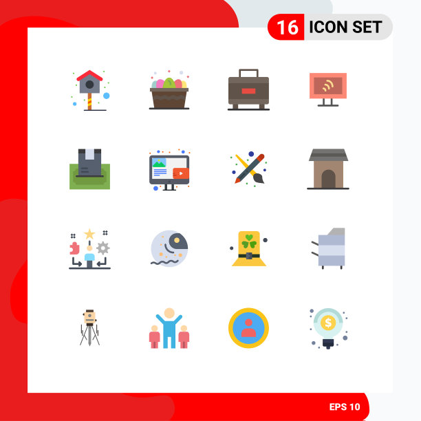 16个创意图标的现代标志和符号图片下载