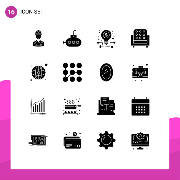 移动界面立体字形设置16个象形文字图片下载