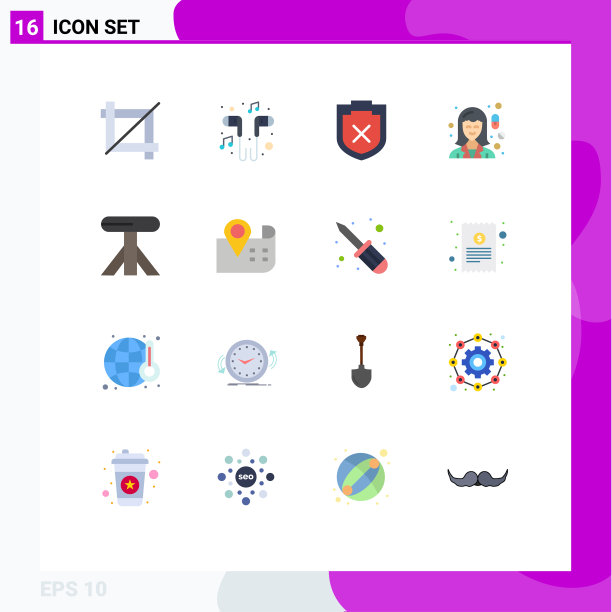 股票图标包16行符号和符号图片下载