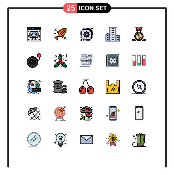 股票图标包25行符号和符号图片下载