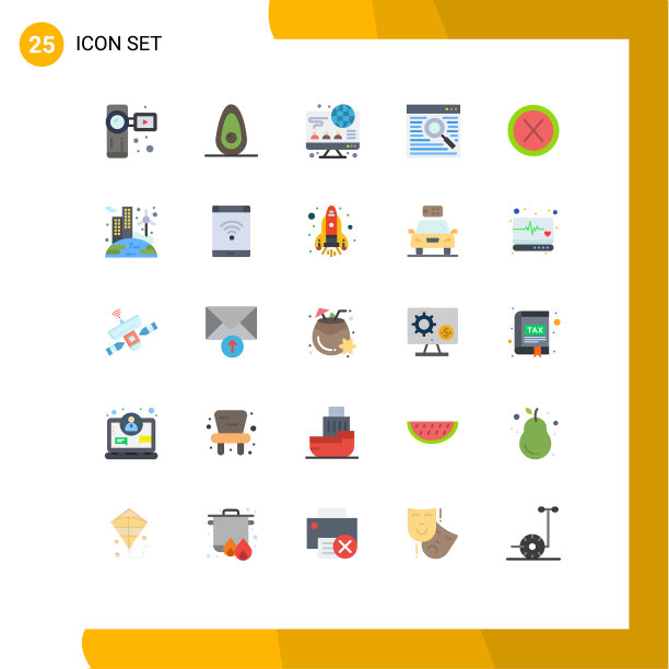 设置25个现代UI图标符号为no图片下载