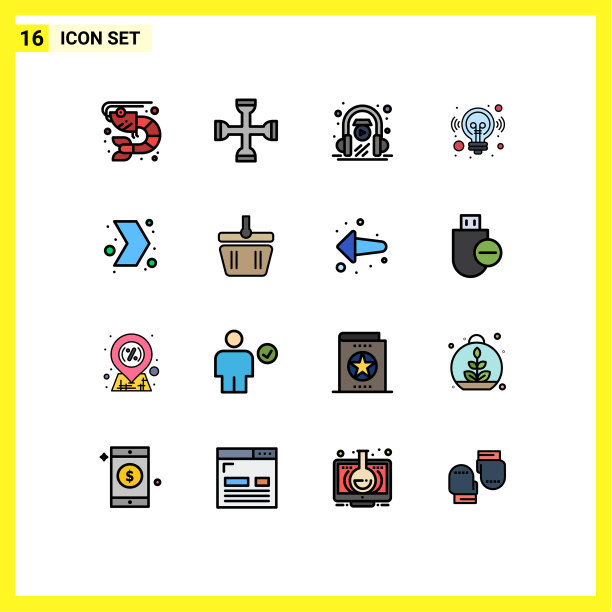 现代设置16平色填充线条和图片下载