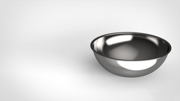 碗白色背景一个直角3D渲染图片下载