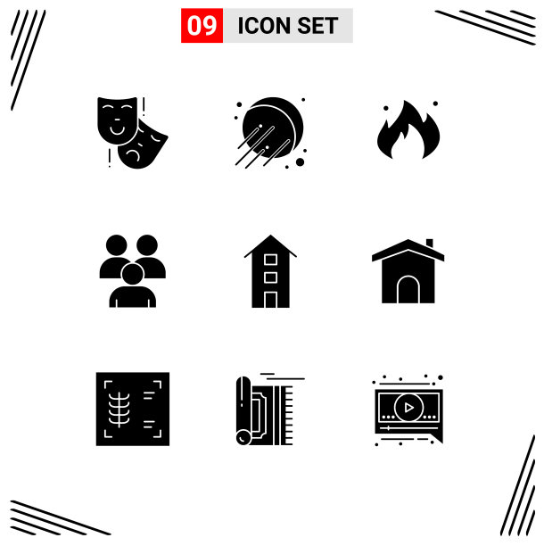 9个适用于网络和移动的通用实体符号图片下载