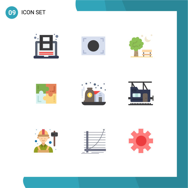 设置9个现代UI图标符号解决图片下载