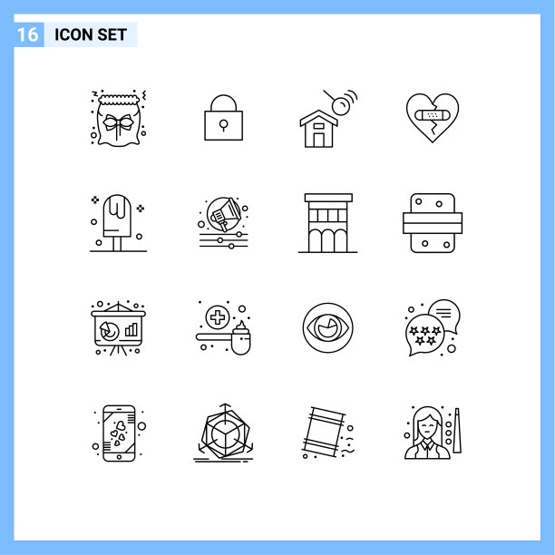 16 .用户界面轮廓包现代标识图片下载