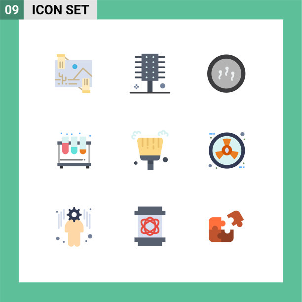 现代set 9 flat colors象形文字实验室图片下载