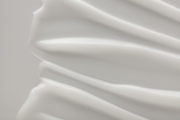 白、绿松石、绿、紫、粉、蓝、米色粘土丝质面膜样品纹理粉底隔离多色背景图片下载