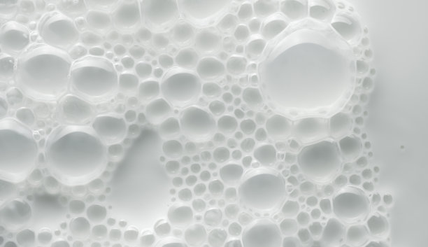 泡沫白色，绿松石绿色，紫色，粉红色，蓝色，米色粘土丝质面膜样品泡沫纹理粉底隔离多色背景图片下载