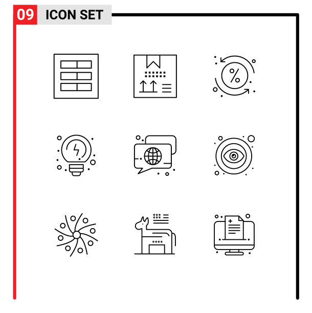 9 .用户界面轮廓包现代标识和图片下载
