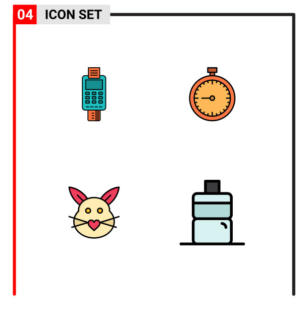 可编辑线包4简单填充线平图片下载