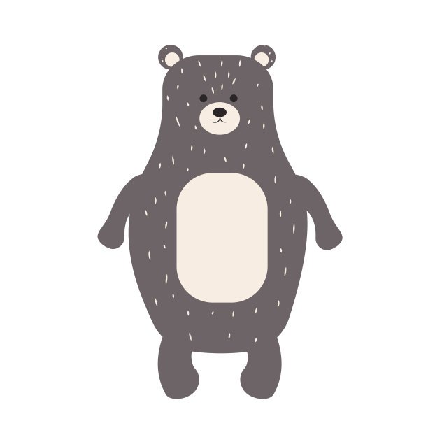 可爱可爱的熊泰迪在斯堪的纳维亚风格图片下载
