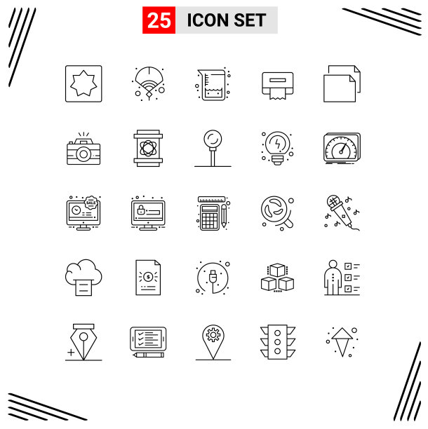 组25现代线条设置为相机文档图片下载