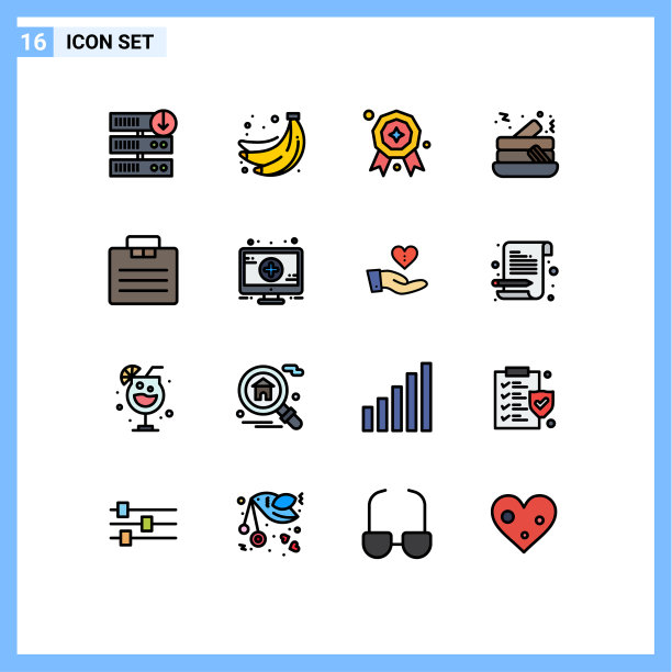 16平面颜色填充线概念的网站图片下载