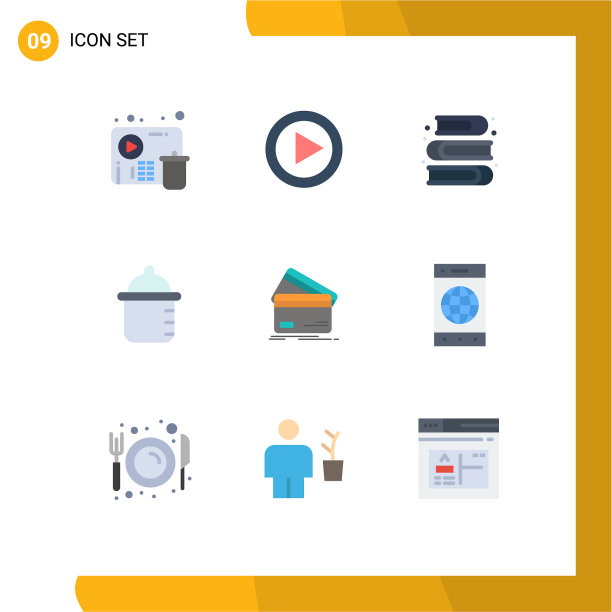 9 .主题平色和可编辑的符号图片下载