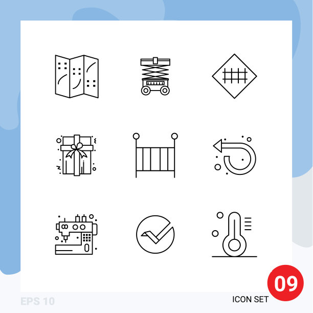 股票图标包9行符号和符号图片下载