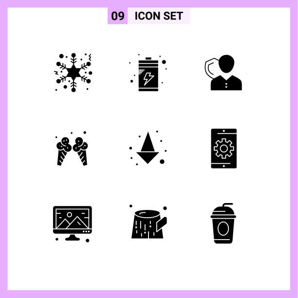 9个适用于网络和移动的通用实体符号图片下载