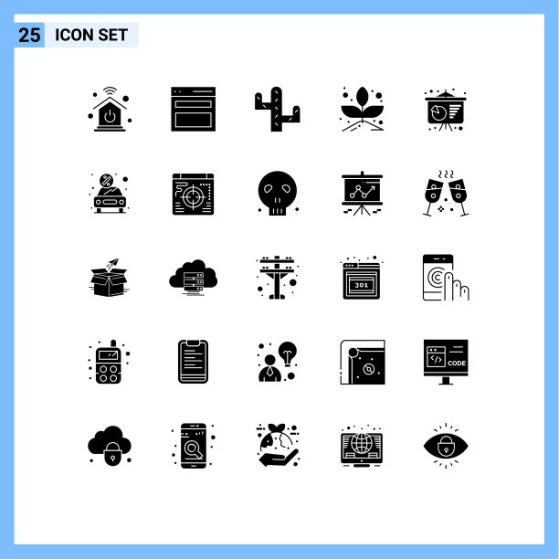 25个通用实心象形符号代表金钱图片下载