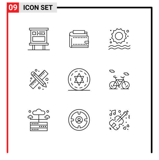 通用图标符号组9现代轮廓图片下载