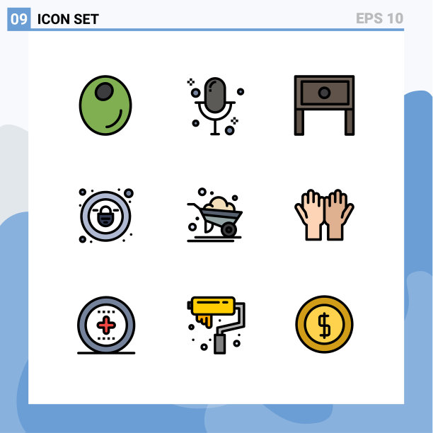 包9的创意填充线平色图片下载