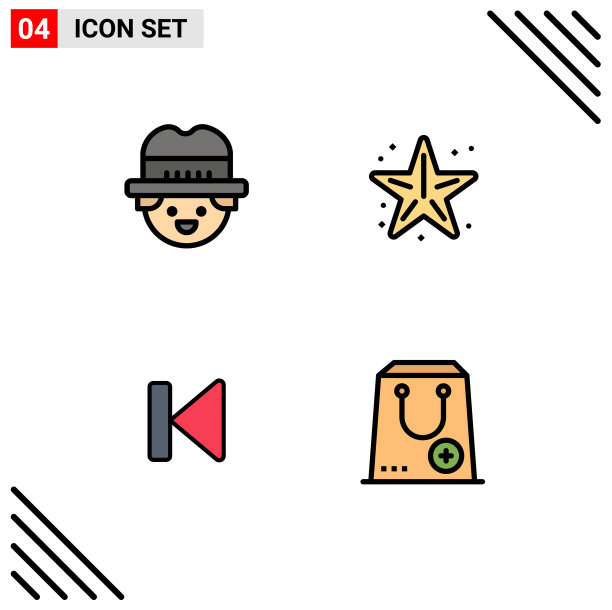 4创意图标的现代标志和符号图片下载