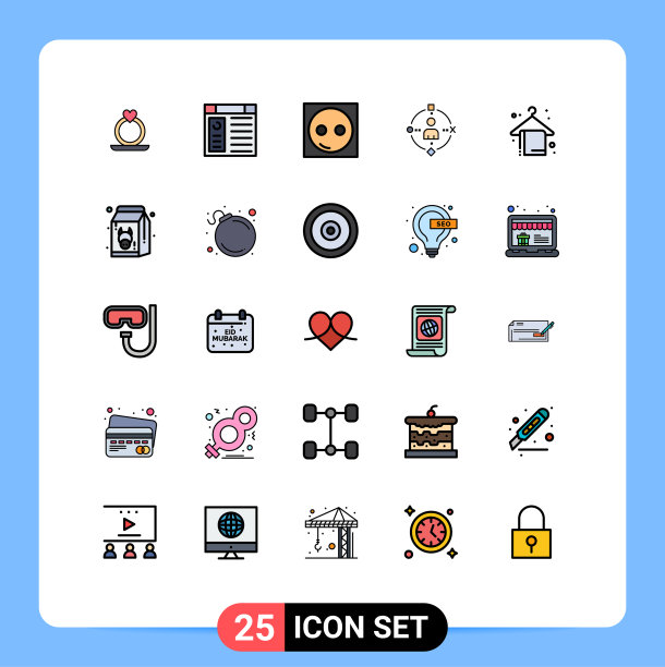 股票图标包25行符号和符号图片下载