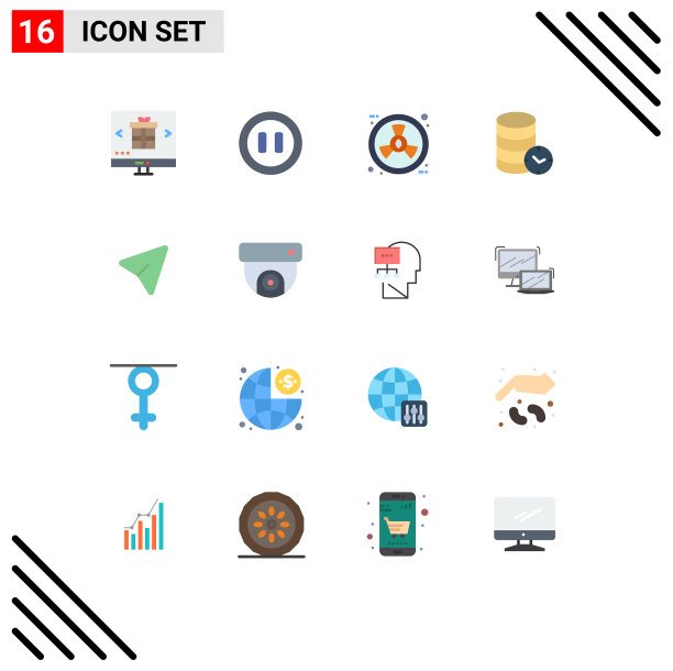 16种适用于网络和移动的通用平面颜色图片下载