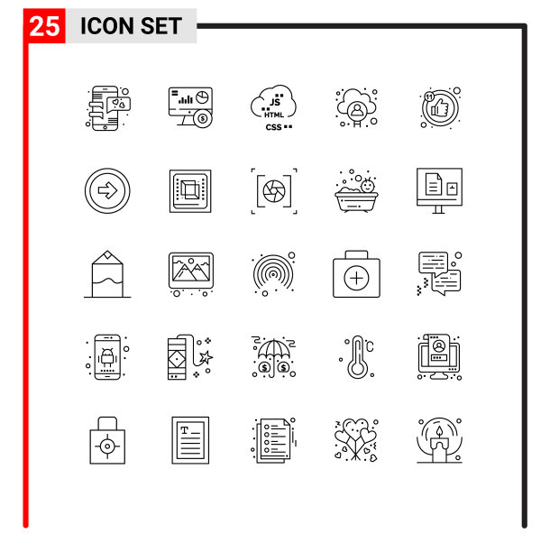 25线概念的网站移动和应用程序喜欢图片下载