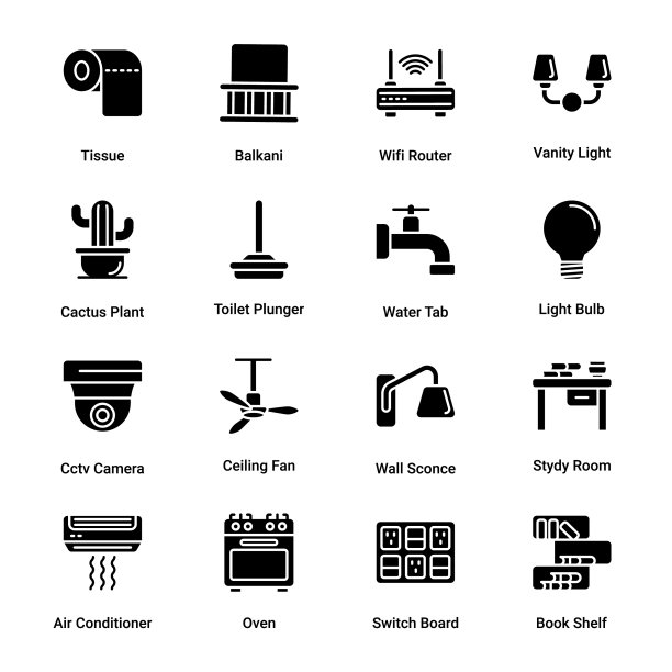甜蜜的家字形图标图片下载