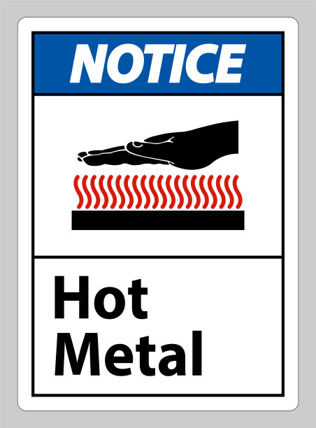 注意铁水金属符号符号孤立在白色背景上图片下载