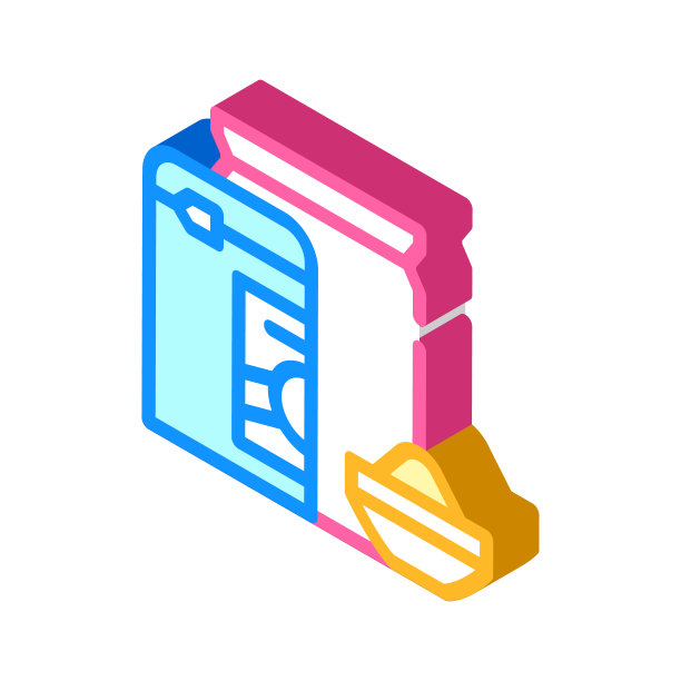 藻酸盐面膜等距图标矢量插图图片下载