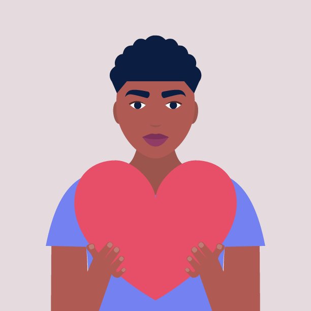 男人手捧大爱心图片下载