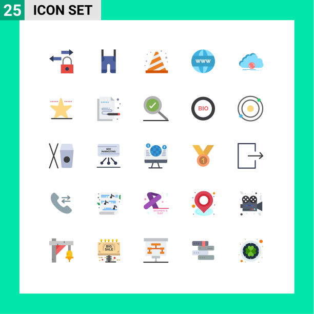 包25创意平面颜色云网站图片下载