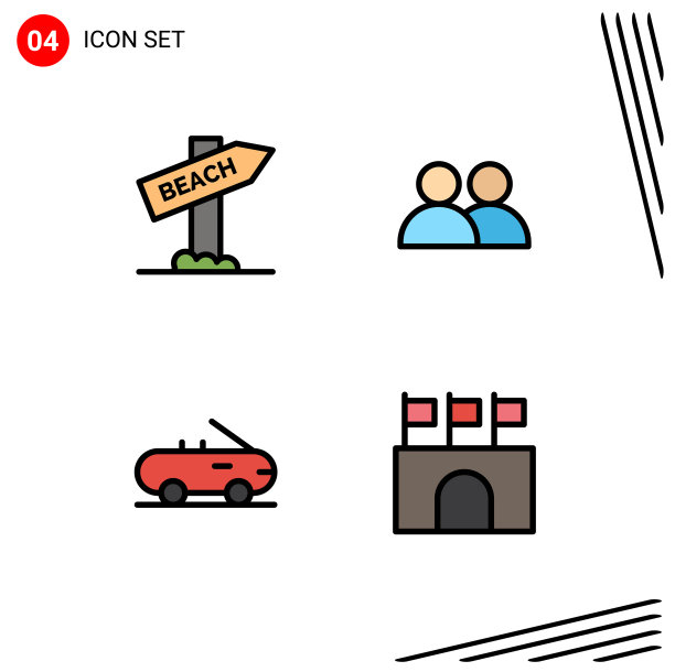 股票图标包4线标志和符号图片下载