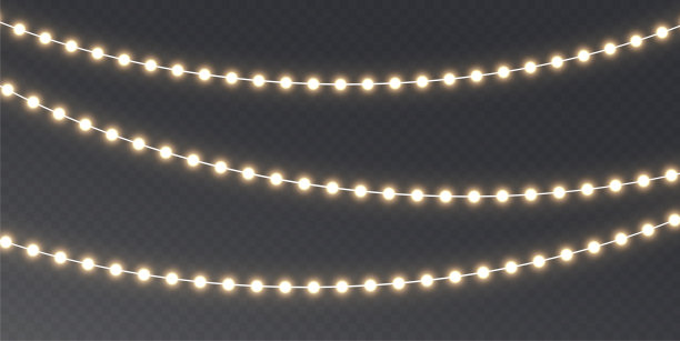 圣诞花环。明亮的圣诞灯图片下载