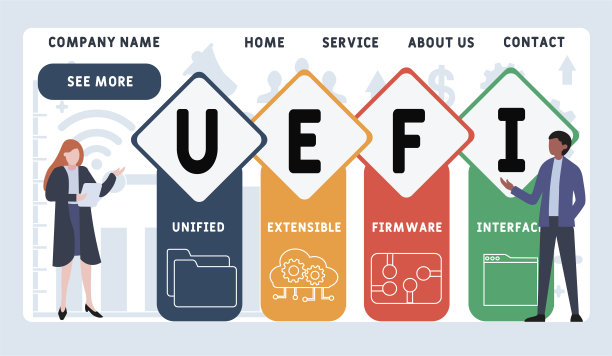 矢量网站设计模板。统一可扩展固件接口首字母缩写。图片下载