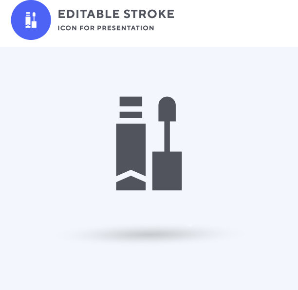 唇彩图标填平标志实图片下载