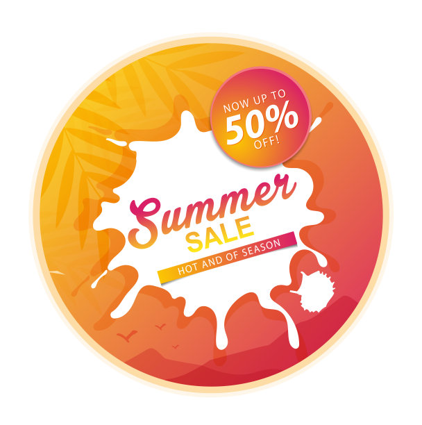 夏季销售模板横幅或海报，销售和折扣。矢量设计。图片下载
