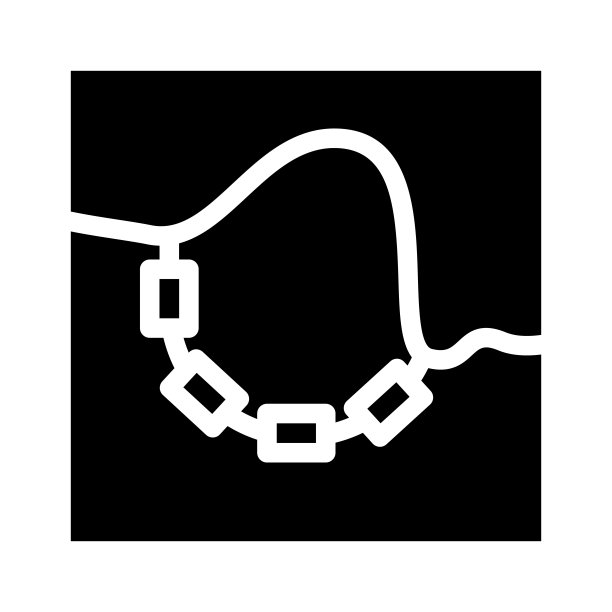 泻湖潮汐发电厂字形图标矢量插图图片下载