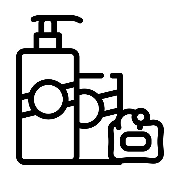 面部蜡板线图标矢量插图图片下载