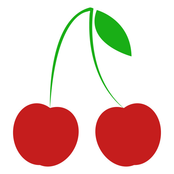 一个樱桃的图标，多汁的樱桃标志从果汁图片下载